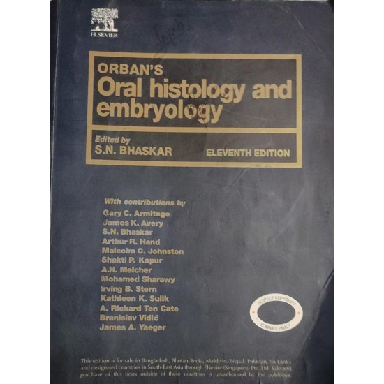 Orban's Oral Histology And Embryology 11th Edition by SN BHASKAR