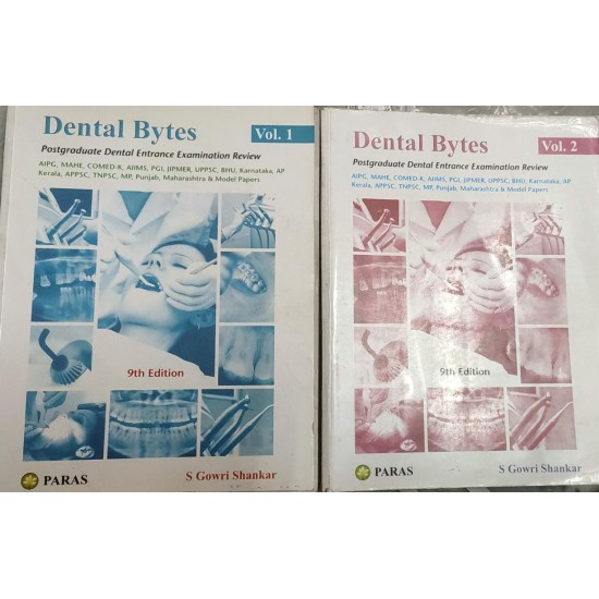 Dental Bytes Postgraduate Dental Entrance Examination Review 9th Edition 2 Vol Set it is by S Gowri Shankar 