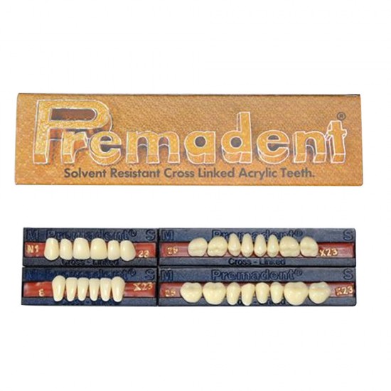 Premident Cross Linked Acrylic Teeth 1 set of 28 Teeth