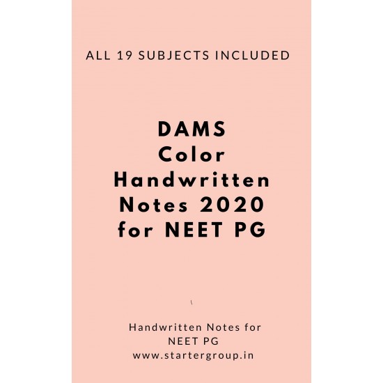 Dams handwritten Notes Colored 2020 all 19 Subjects included in this package