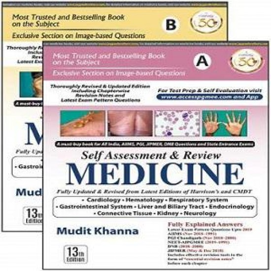 Self Assessment & Review Medicine (Part A & B) 13th Edition By Mudit Khanna
