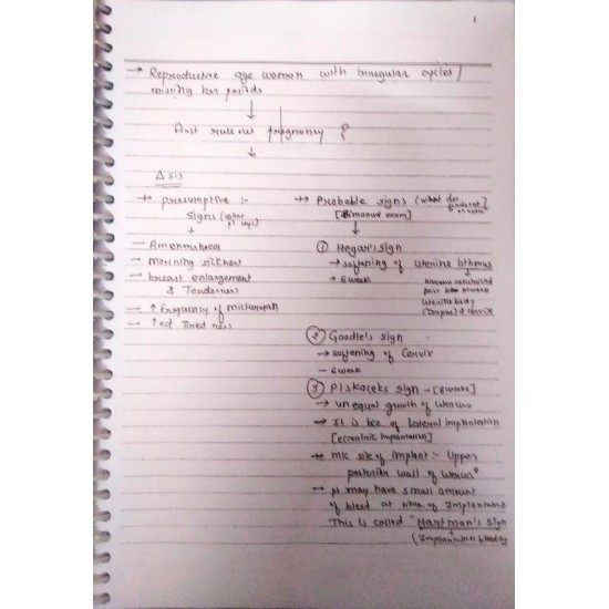 Obstetrics and Gynecology (P.G.) Handwritten 2020 Notes PDF by Dr. Deepti Behl Dams