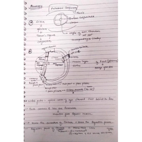 Ophthalmology Handwritten Notes 2020 by Dams