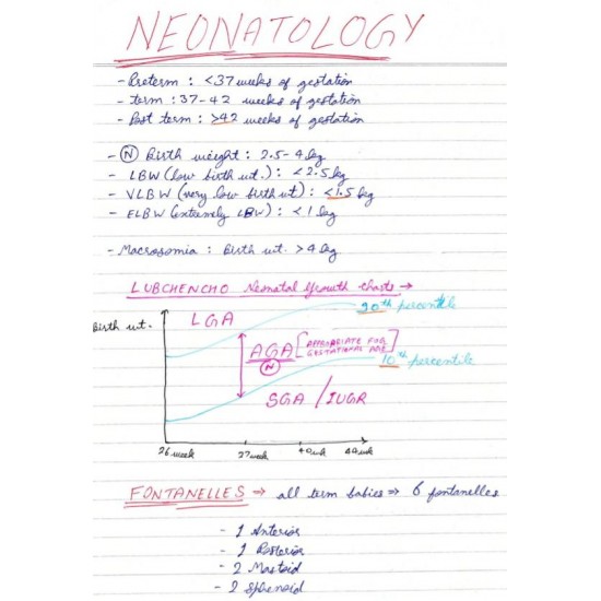 Pediatrics  Handwritten Notes 2021 by Dams