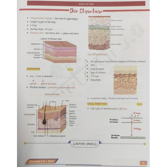 Dermatology E gurukul 3.0 Colored Notes by DBMCI