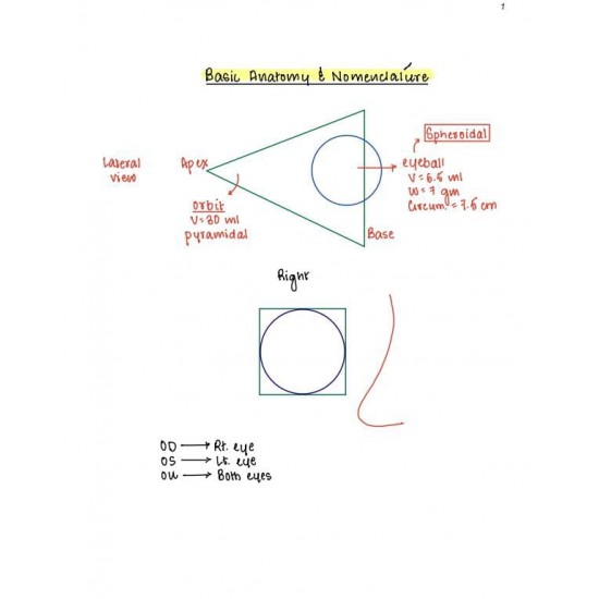 Opthalmology Handwritten Notes 2022 Color Notes by Ruchi Rai Dams