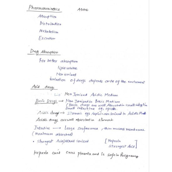 Pharmacology Handwritten Notes 2022 by Dams 