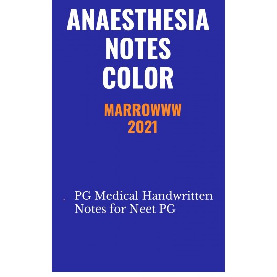 Anaesthesia Colored Handwritten Notes 2021 by Marrow