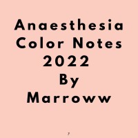 Anaesthesia Colored Notes 2022 by Marroww