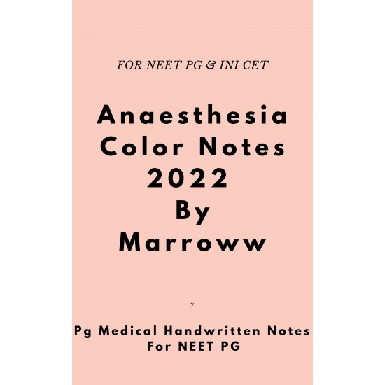 Anaesthesia Colored Notes 2022 by Marroww