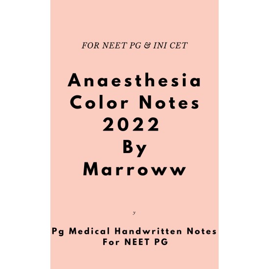 Anaesthesia Colored Notes 2022 by Marroww