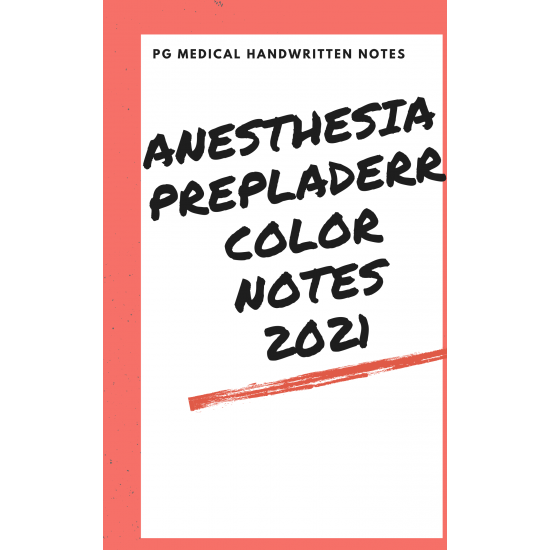 Anesthesia  Prepladderrr Color Notes 2021 