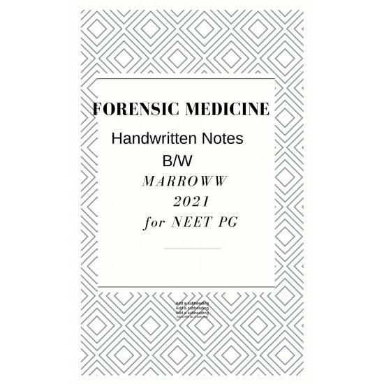 Forensic Medicine handwritten Notes 2021 by arroww Students 
