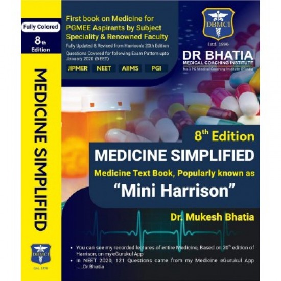 Medicine Simplified (Medicine Textbook) 8th Edition 2020 By Dr. Mukesh Bhatia