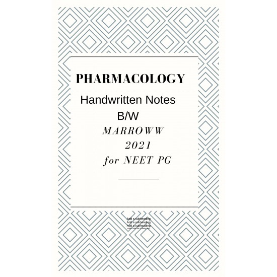 Pharmacology Handwritten Notes 2021 by arrowww Students 