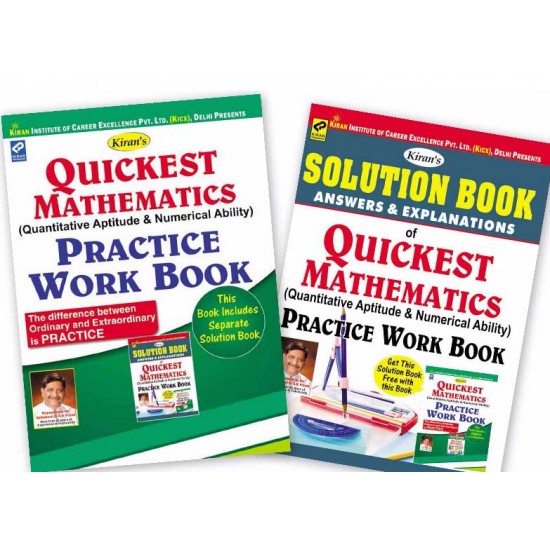 Text Book of Quickest Mathematics: Quantitative Aptitude & Numerical Ability Useful for all Competitive Exams  (Paperback, Kiran Prakashan) with solution book 