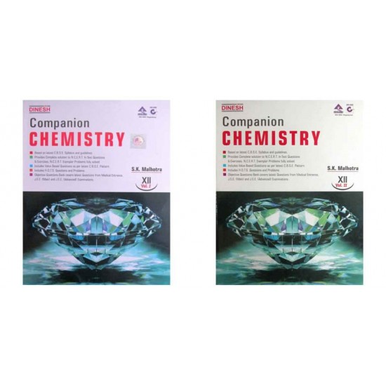 Dinesh Companion Chemistry Class-XII (Set of 2 Vols) by SK Malhotra dinesh Publication