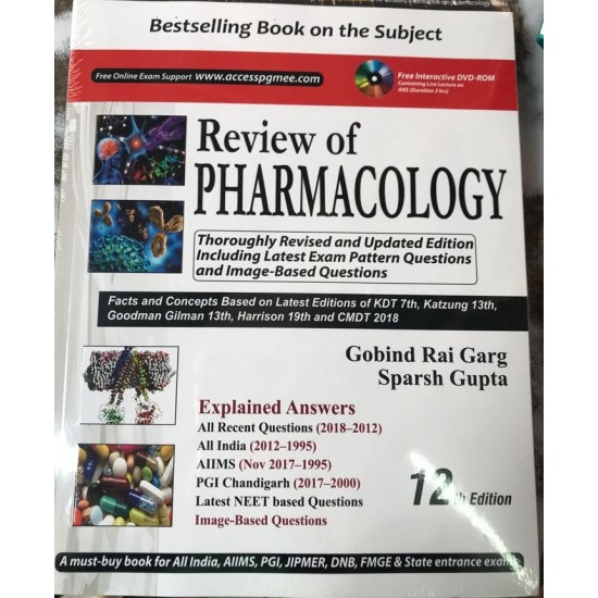 Review of Pharmacology (With Free Interactive DVD-ROM) (PGMEE) by Gobind Rai Garg (Author),‎ Sparsh Gupta (Author)