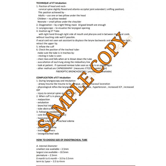 SHORT MBBS REVIEW NOTES OF ANESTHESIA by Aim4PG