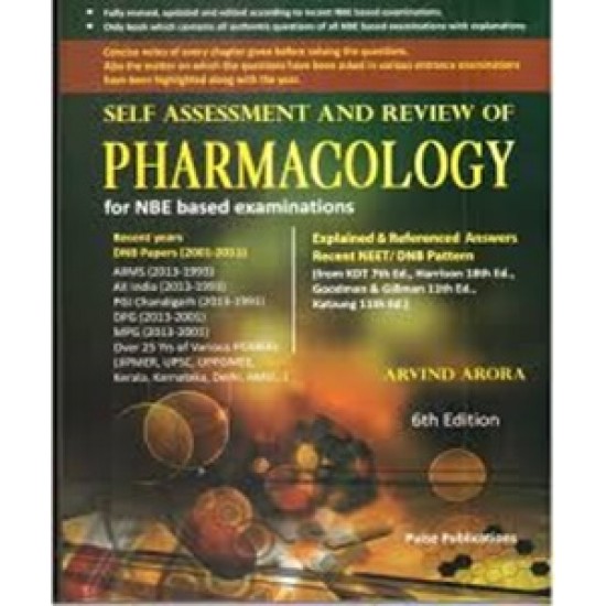 Self Assessment and Review of Pharmacology by Arvind Arora 6th edition second hand book 