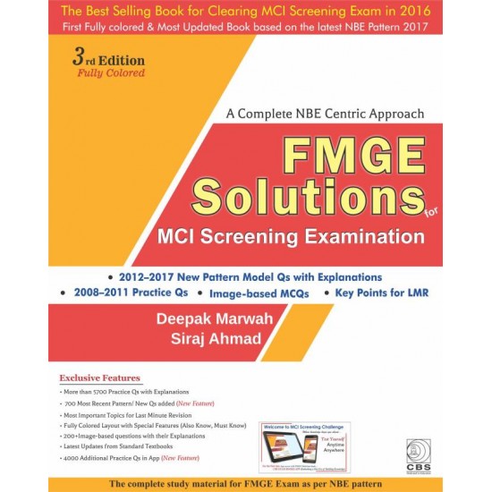 FMGE Solutions-MCI Screening Examination (A Complete NBE Centric Approach)  (english, Paperback, Deepak Marwah, Siraj Ahmad)