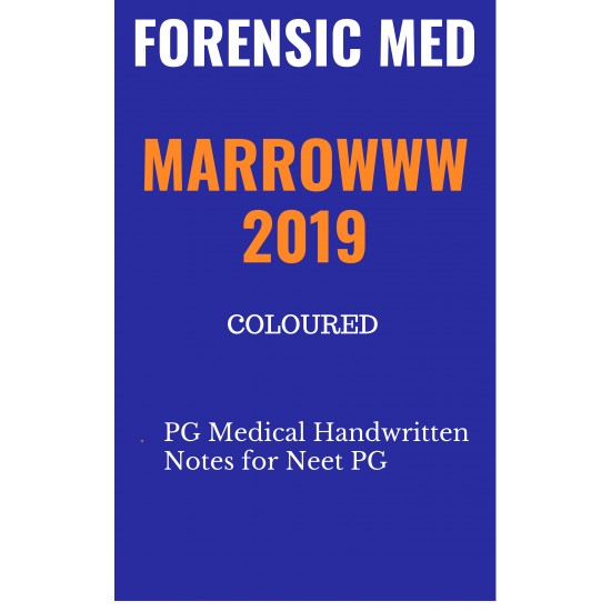 Forensic medicine colored handwritten notes 2019 by marrow