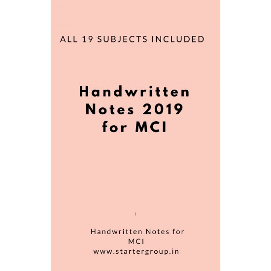Handwritten Notes  2019 for Mci/Fmge / pgme Prepration by Dams 