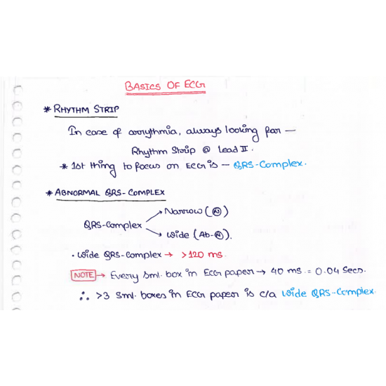 Medicine Handwritten Notes by Marrow Update ECG 
