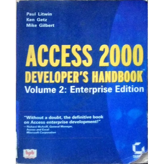 Access 2000 Developers Handbook vol-2 Enterprise edition by Paul Litwin
