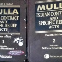 Mulla Indian Contract and special relief acts 12th edition by nilima bhadbhade