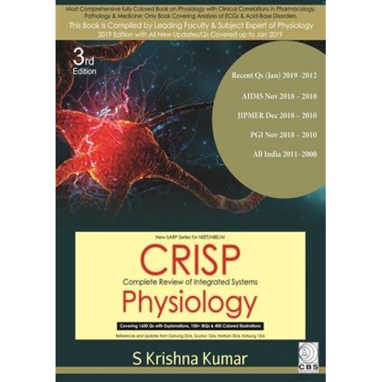 Crisp–Complete Review Of Integrated Systems Physiology-(New Sarp Series For Neet/Nbe/Ai) 3Rd Edition 2019 by S Krishna Kumar