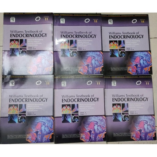 Williams Textbook of Endocrinology 11th Edition set of 6 books by Henry M Kronenberg