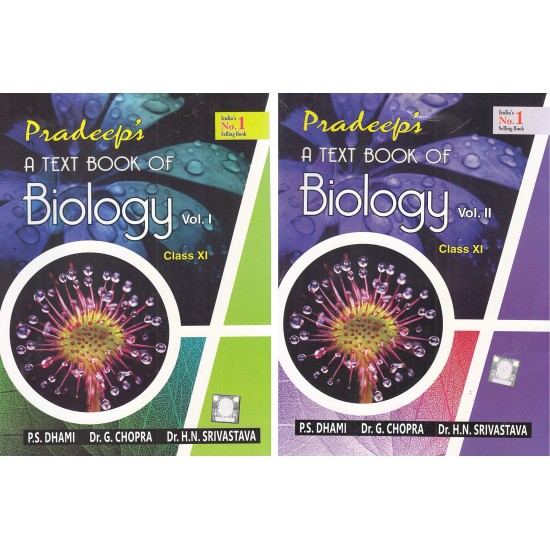 Pradeeps a Text book of Biology for Class 11 Set of 2 Volumes By Ps Dhami