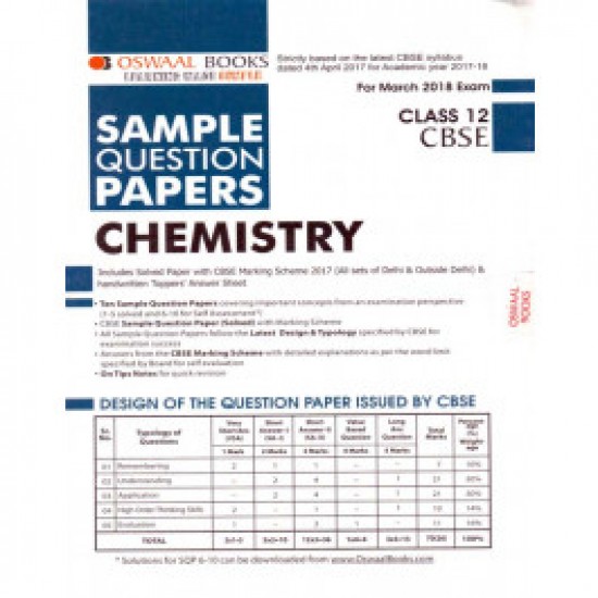 Oswal Sample Question Papers Chemistry Class -12