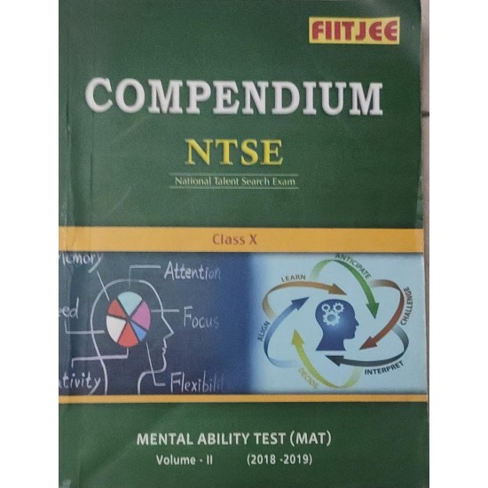 Compendium NTSE Class 10th Mental Ability Test by FIIT JEE 