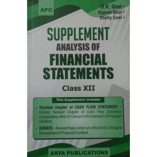 Apc Supplement Analysis Of Financial Statements Class 12 by  D.K. GOEL, RAJESH GOEL, SHALLY GOEL