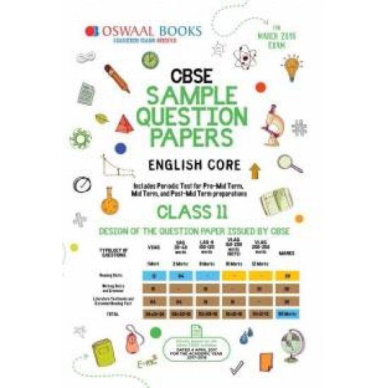 CBSE Sample Question Paper Class 11 English Core (For March 2019 Exam) by Oswaal Publications
